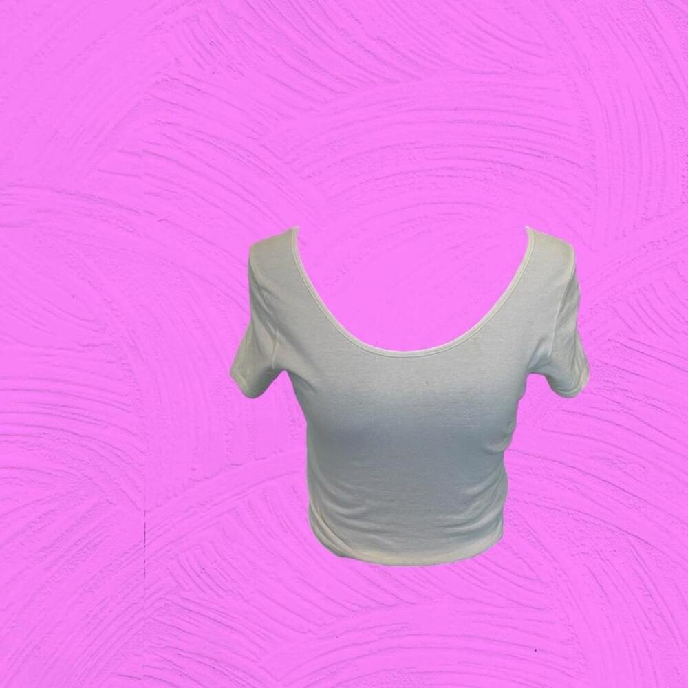 White crop top with see